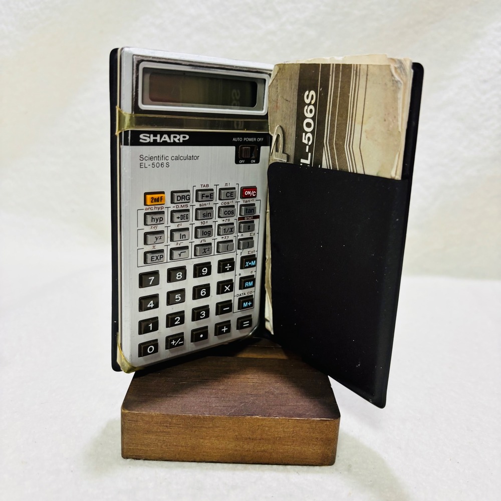 Sharp Scientific Calculator EL-506S Vintage Retro Math Engineering with Case